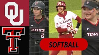 1 Oklahoma vs Texas Tech SOFTBALL Game Full Highlights 2024 [upl. by Aisul]