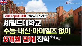 세계대학순위 100대 대학 셰필드대학교 수능·내신·아이엘츠 없이 8개월 만에 진학하는 국내 유일 파운데이션은 [upl. by Eneleuqcaj]