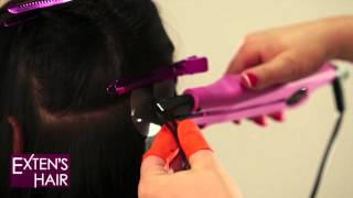 Tutorial  Extension de Cheveux à Chaud  Keratine [upl. by Sim]