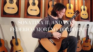 Federico Moreno Torroba  Sonatina II Andante on Douglass Scott Classical Guitar [upl. by Airotel418]