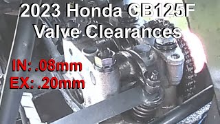 Honda CB125F Valve Adjustment In Detail  Basic Tool Service [upl. by Chadabe456]