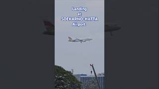 Landing at SoekarnoHatta airport spotter [upl. by Nekcarb]