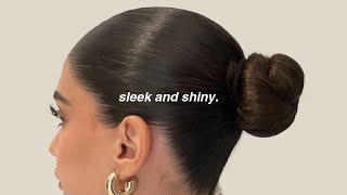 sleek bun tutorial model inspired [upl. by Annetta]