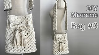 DIY Macrame Bag 3  마크라메 가방 3 [upl. by Rabelais]