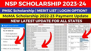 NSP Scholarship 202223 Payment Update  NSP MoMA Scholarship New Update FreshRenewal Students [upl. by Mersey]