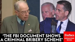 BREAKING NEWS Chuck Grassley Details FBI Doc Alleging Biden Family Criminal Bribery Scheme [upl. by Chud]