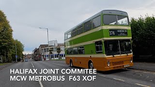 Halifax Joint Committee MCW Metrobus F63 XOF Skipton Yorkshire Dales Preserved Running Day bus [upl. by Eerhs]