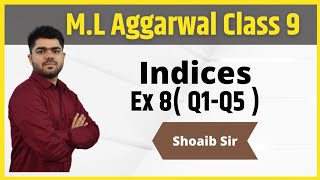 Class 9  ML Aggarwal  Indices  Ex 8  Part 01 [upl. by Kornher]