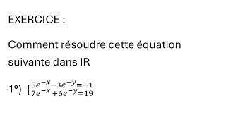 COMMENT RÉSOUDRE UN SYSTÈME D’ÉQUATION SUIVANT DANS IRmaths education nombre complex study fyp [upl. by Duyne]