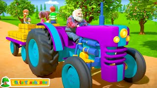 Roues sur le tracteur Comptines pour Enfants et Dessin Animé par Little Treehouse en Française [upl. by Norbel]