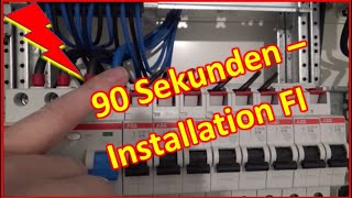 11  Installation FI Schutzschalter  90 Sekunden  Nennstrom Differenzstrom Anschluss [upl. by Nelleoj]