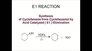 E1 reaction lecture Cyclohexene from Cyclohexanol by Elimination reaction Organic chemistry [upl. by Chastity]