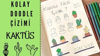 Kaktüs Doodle Nasıl Çizilir🌵  Bullet Journal amp Ajanda Kolay Doodle Çizim Fikirleri [upl. by Hallee961]