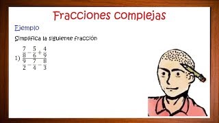 Cómo simplificar fracciones complejas con números racionales [upl. by Aziram]