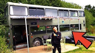 DOUBLEDECKER BUS CONVERTED INTO 3 BEDROOM HOME TOUR 🚌🏠 BEAUTIFUL CONVERSION 💚 [upl. by Ping]