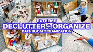 EXTREME CLEAN WITH ME DECLUTTER ORGANIZE BATHROOM ORGANIZATION  CLEANING MOTIVATION NEW YEAR RESET [upl. by Shere]