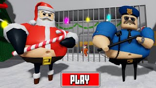 POMNI play BARRYS PRISON RUN OBBY in ROBLOX  Christmas Edition  Santuplays 20 [upl. by Desirae]