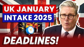 UK January Intake 2025 Deadlines  Last Date for Indian Students  Study in UK [upl. by Wheeler302]