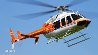 Bell 407GXi Helicopter Takeoff amp Landing Bell 505 Jet Ranger X Landing etc [upl. by Sidras]