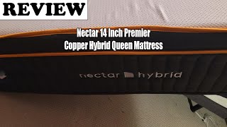 Nectar 14 Inch Premier Copper Hybrid Queen Mattress  Review 2024 [upl. by Annawot95]