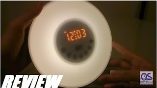 REVIEW iPeak LED Sunrise WakeUp Alarm Clock Light [upl. by Rauch]