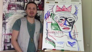 How to Draw Like JeanMichel Basquiat  Basquiat Drawing Tutorial [upl. by Leola884]