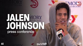 Hawks vs Knicks Postgame Press Conference Jalen Johnson [upl. by Cita]