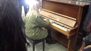 Valentina Lisitsa at St Pancras Station playing Liszt  Totentanz 12032013 [upl. by Nalra]