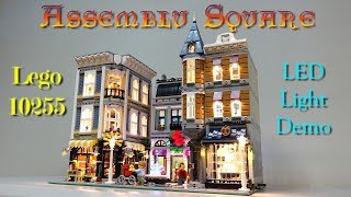 Lego 10255 Assembly Square LED Installed Demo [upl. by Zoeller]