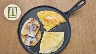 ApfelPfannkuchen Crepe und Pancakes selber machen chefkoch [upl. by Torry]