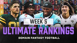 Week 5 Fantasy Football Rankings  WIN Your Matchup [upl. by Lillian]