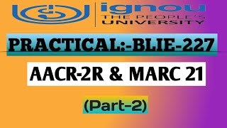 BLIE227 AACR2R CATALOGUING PRACTICAL  BLIE227 PRACTICAL SINGLE AUTHOR LibraryAffairs blis [upl. by Kingsly]