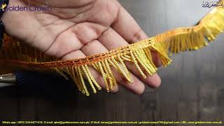 Wholesale Gold Bullion Wire Fringe Gold Bullion Fringe Trim wholesale Fringe Tassel [upl. by Calondra923]