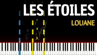 🚩Les étoiles  LOUANE  Piano Tutorial pianotutorial [upl. by Ford415]