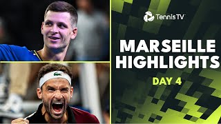 Dimitrov vs Korda Hurkacz AugerAliassime amp More Feature  Marseille 2024 Highlights Day 4 [upl. by Birdella79]