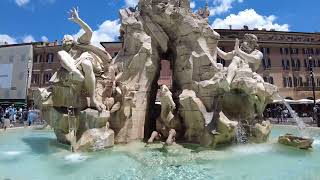 PIAZZA NAVONA  ROME 4K WALKING TOUR [upl. by Fennie]