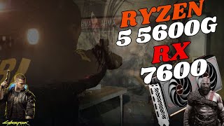 Ryzen 5 5600G  RX 7600 Testes em Games [upl. by Annaeg]