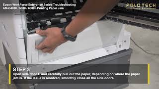 How to Troubleshoot Epson WorkForce AMC 4000  5000  6000 Printing Paper Jam Problem [upl. by Fulviah]