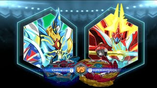 KING HELIOS VS SUPER HYPERION HIKARU VS HYUGA BEYBLADE BURST PRO SERIES APP UPDATE 111 [upl. by Oberstone]