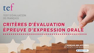 Comment est évaluée lexpression orale du TEF [upl. by Spindell]