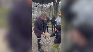 Kid recites Rocky speech to Sylvester Stallone in viral TikTok video [upl. by Anairb702]