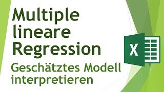 Multiple lineare Regression in Excel interpretieren  Daten analysieren in Excel 9 [upl. by Choong]