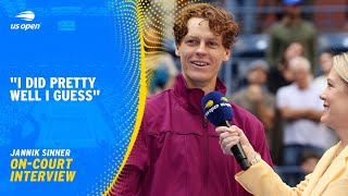 Jannik Sinner OnCourt Interview  2024 US Open Final [upl. by Koss330]