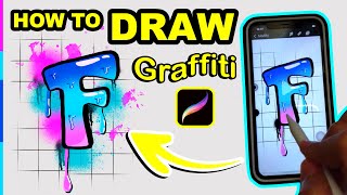 how to draw graffiti on procreate pocket [upl. by Arlan]