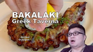 YUMMY GIANT OCTOPUS  BAKALAKI Greek Taverna  Mediterranean Cuisine [upl. by Aneeg]