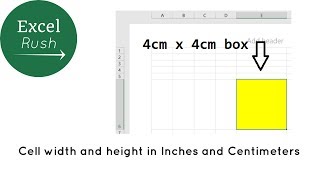 How to set cell width and height in cm and inches in Excel for Interior Designers [upl. by Aidin]