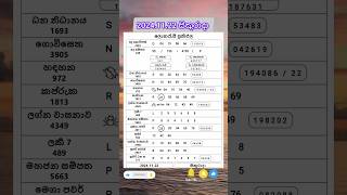 20241122 සිකුරාදා ලොතරැයි ප්‍රතිඵල shorts nlb dlb lottery lotteryresult nlblotteryshow fyp [upl. by Venditti899]