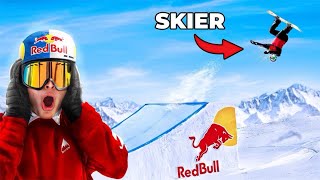 Can A PRO Teach Skiers To Snowboard In ONE Day [upl. by Neelhsa]