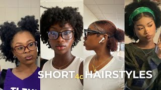 2024 Hairstyles to do on SHORT natural 4C hair [upl. by Yatnod]