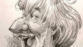 Caroll Spinney pencil sketch [upl. by Joacima]